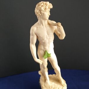 A. Santini David Sculpture on Marble 10"H